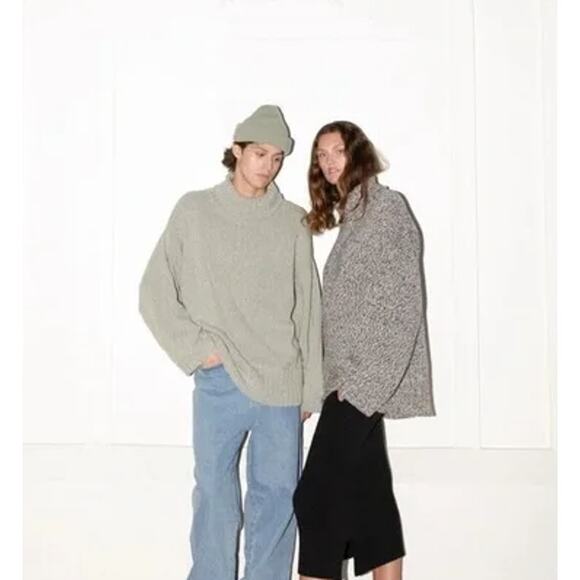 James Street CoFinn Marled Merino Wool Turtleneck Unisex L